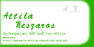 attila meszaros business card